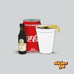 Sticker de Fernet con Coca