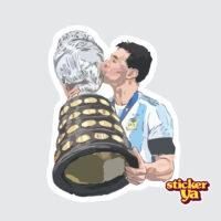 Messi Besando la Copa America