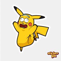 Pikachu Pikarick - Sticker Rick and Morty - Tienda On Line de Stickers - StickerYa