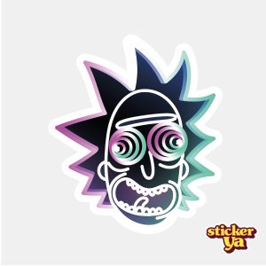 Rick Neon - Sticker Rick and Morty - Tienda On Line de Stickers - StickerYa