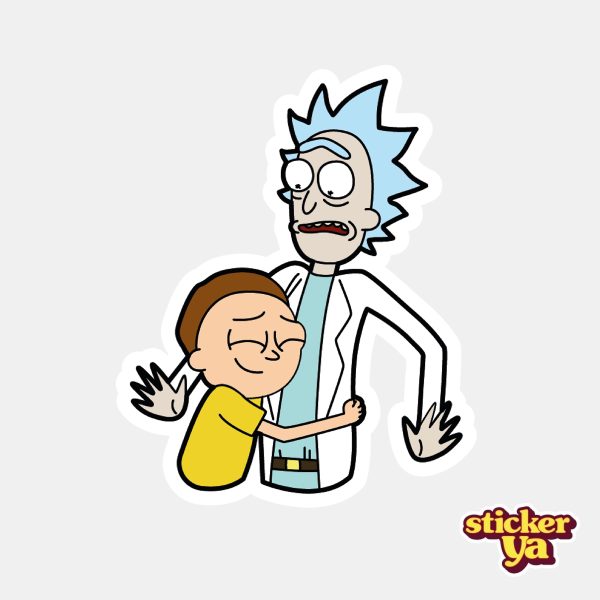 Abrazo - Sticker Rick and Morty - Tienda On Line de Stickers - StickerYa